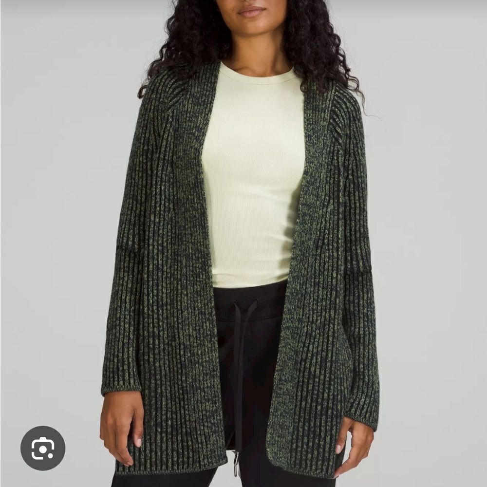 Lululemon Cotton Cashmere Blend Cardigan Sweater Wrap 4